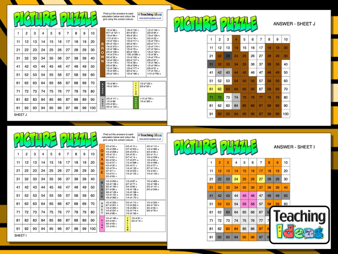 Fractions Picture Puzzles