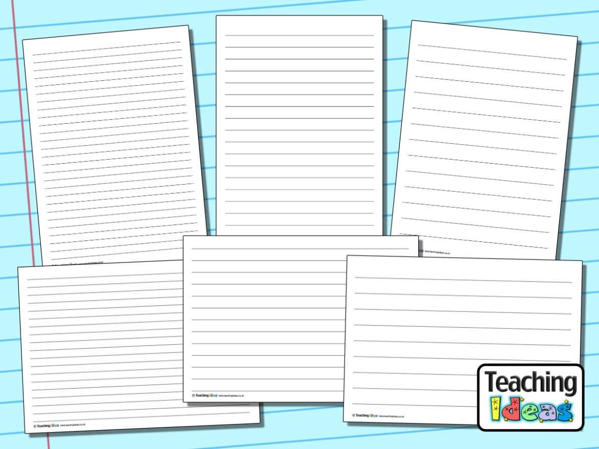 Lined Paper Templates - Teaching Ideas