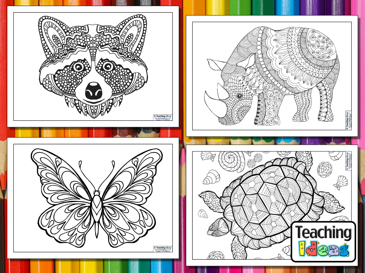 Creative Animals Coloring Book: The Mindfulness Animal Coloring