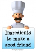 Ingredients to make a good friend