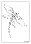 Mindfulness Colouring - Dragonfly