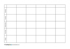 Monday to Friday - 6 columns