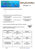 Welcome to the Web Activity Sheets