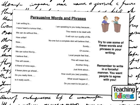 Persuasive Words and Phrases
