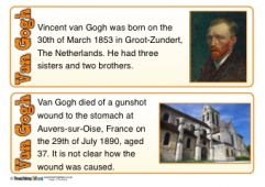 Van Gogh Fact Cards