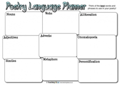 Poetry Language Planner (Blank)