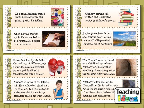 Anthony Browne Fact Cards