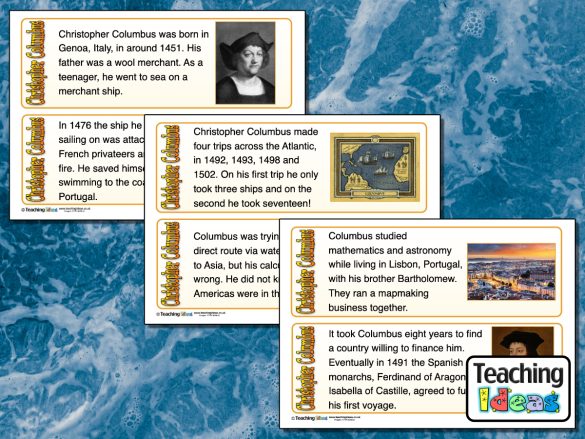 Christopher Columbus Fact Cards