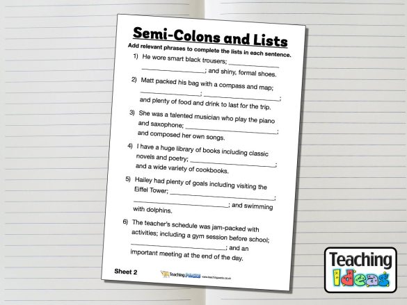 Semi-Colons and Lists