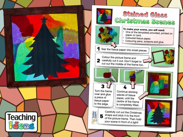 Stained Glass Christmas Scenes