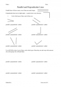 Parallel and Perpendicular