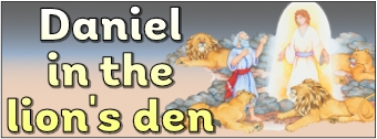Daniel in the Lion's Den Banner