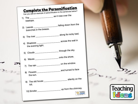 Complete the Personification