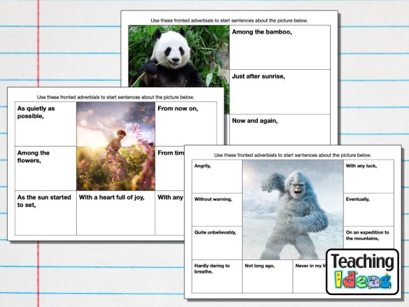 Fronted Adverbials Starters