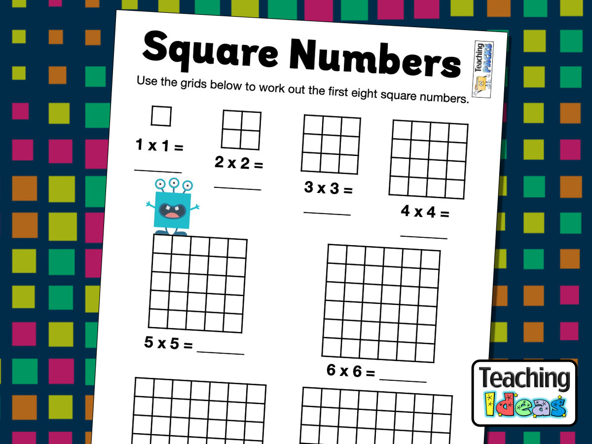 Square Numbers Activity Teaching Ideas