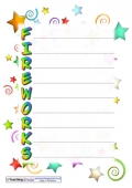 Fireworks Acrostic