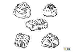 Chocolate Colouring Pages
