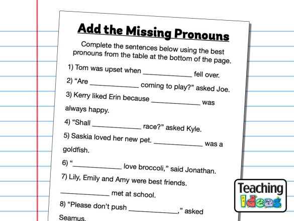 Add the Missing Pronouns