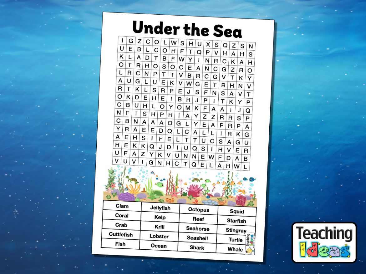 Resource-UndertheSeaWordSearch Under the Sea Word Search