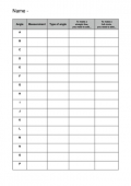 Angle Recording Sheet