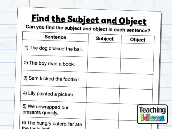 Find the Subject and Object