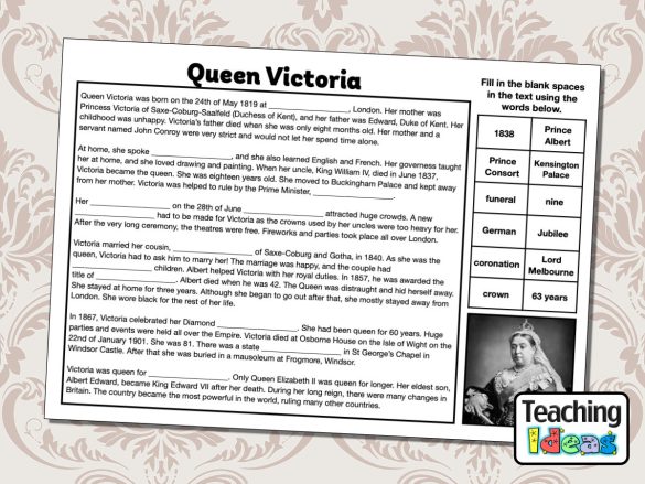 Queen Victoria Cloze Procedure