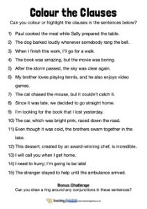 Colour The Clauses