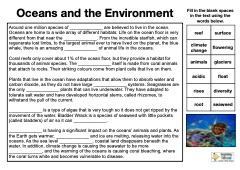 Oceans Cloze Procedure
