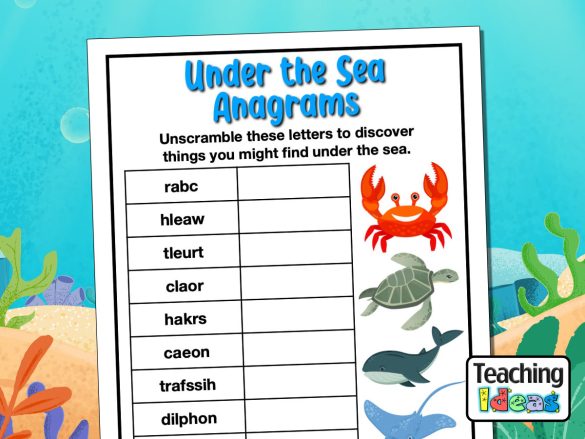 Under the Sea Anagrams