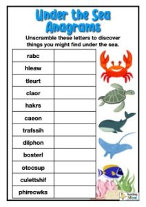 Under the Sea Anagrams