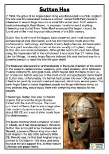 Sutton Hoo Comprehension