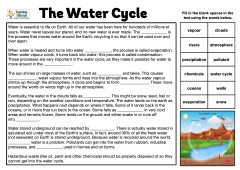 Water Cycle Cloze Procedure