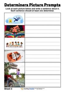 Determiners Picture Prompts