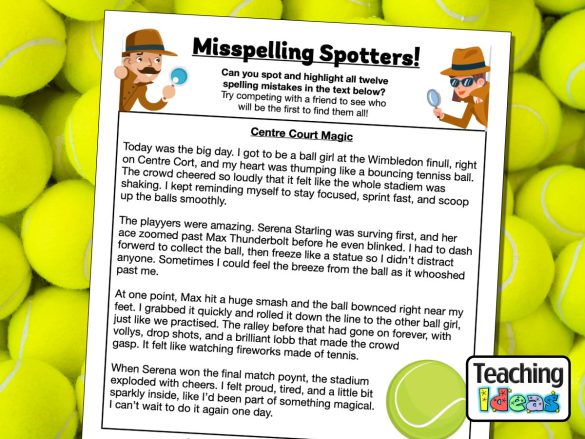 Tennis Misspelling Spotters